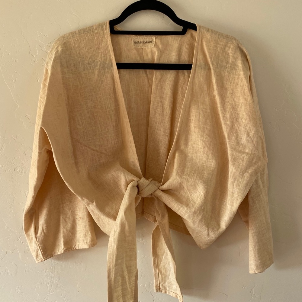Wilder Sage Linen Blouse
